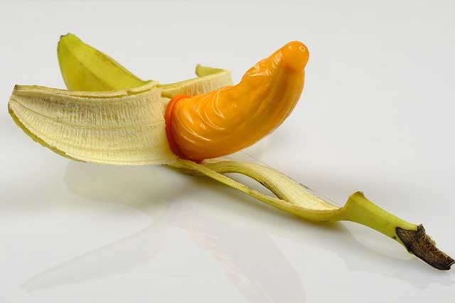 Kondome mit Bananengeschmack